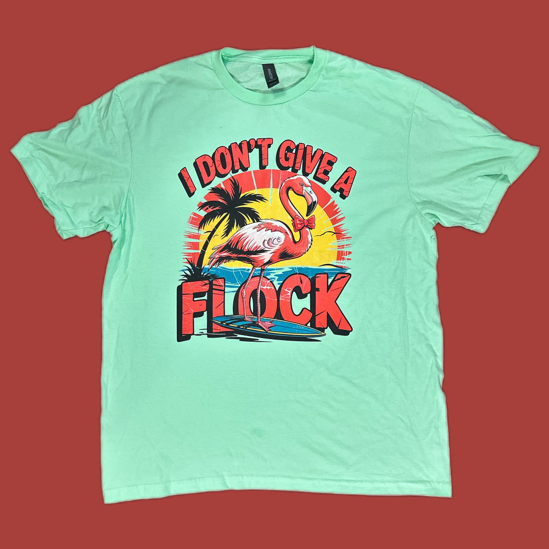 "I Don't Give A Flock" Flamingo Attitude T-shirt