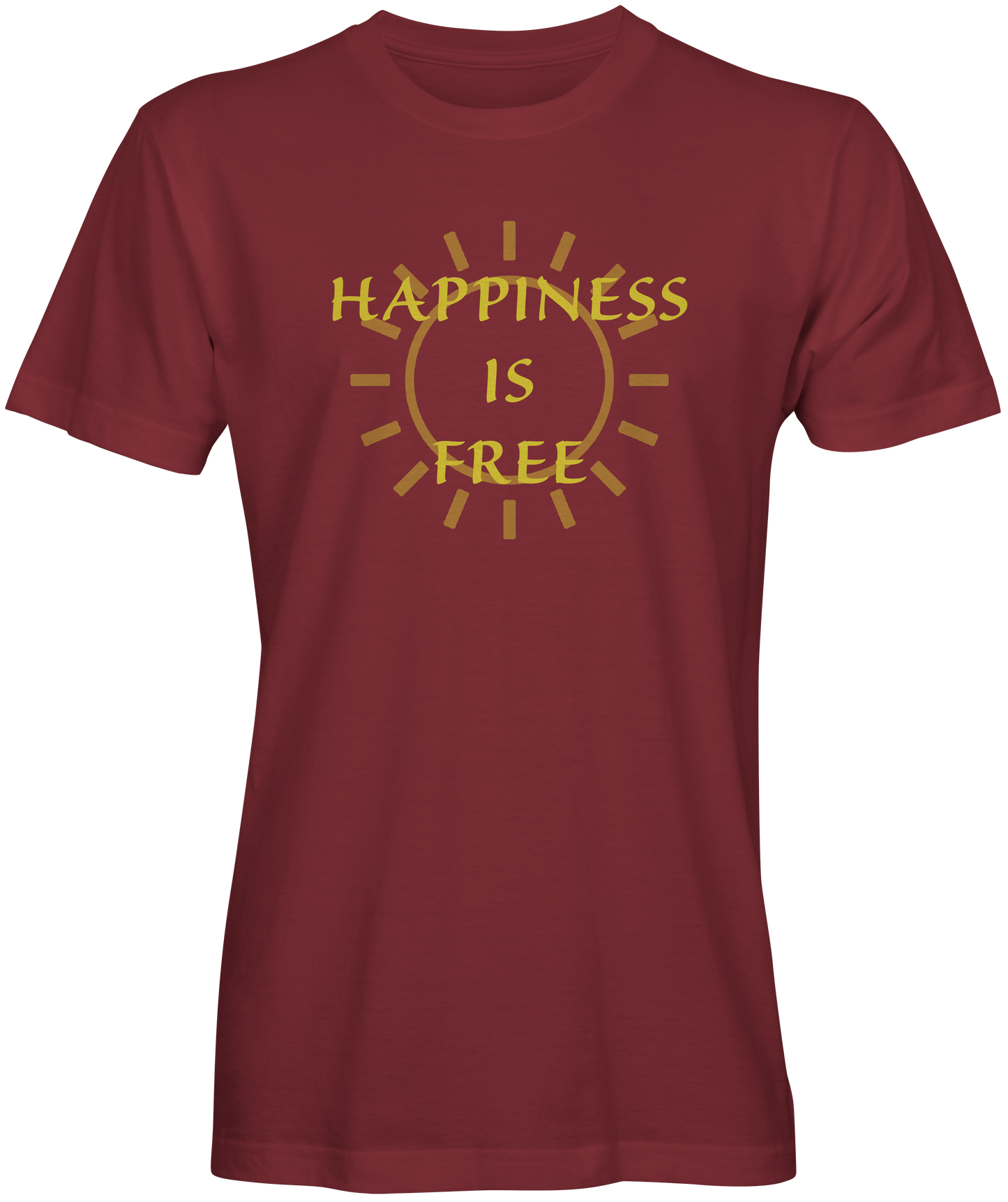 Maroon Short Sleeve Crew Neck T-shirt