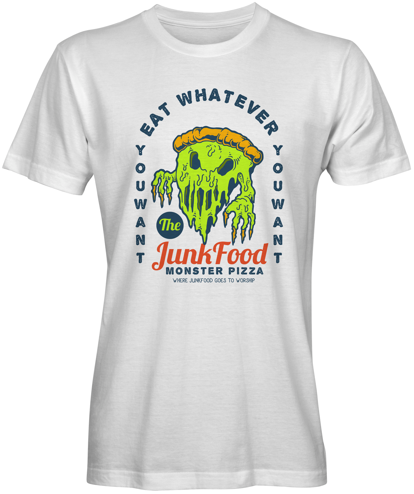 White Tee Junk Food Monster