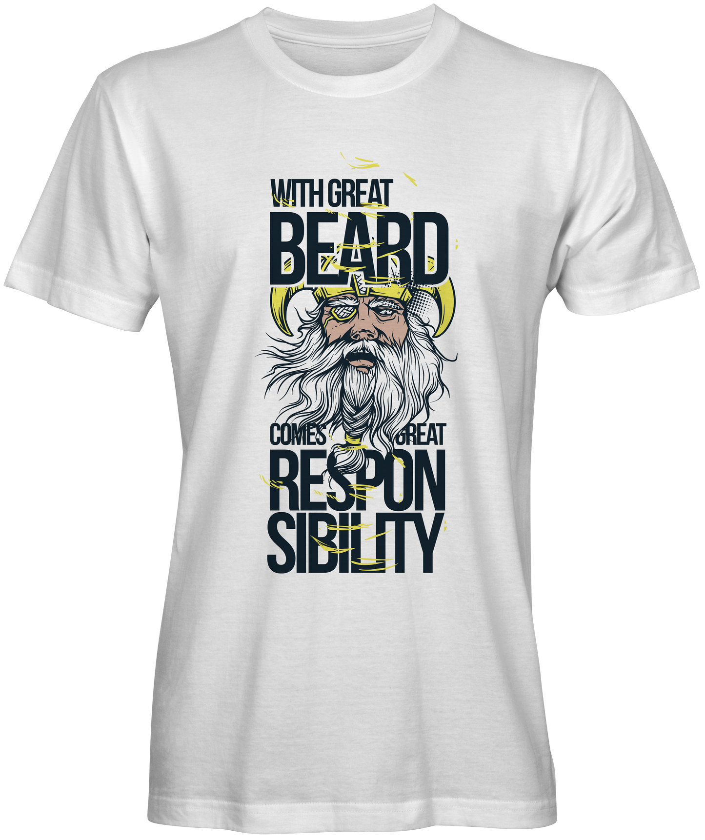 Great Beard Great Responsibility Slogan Tee