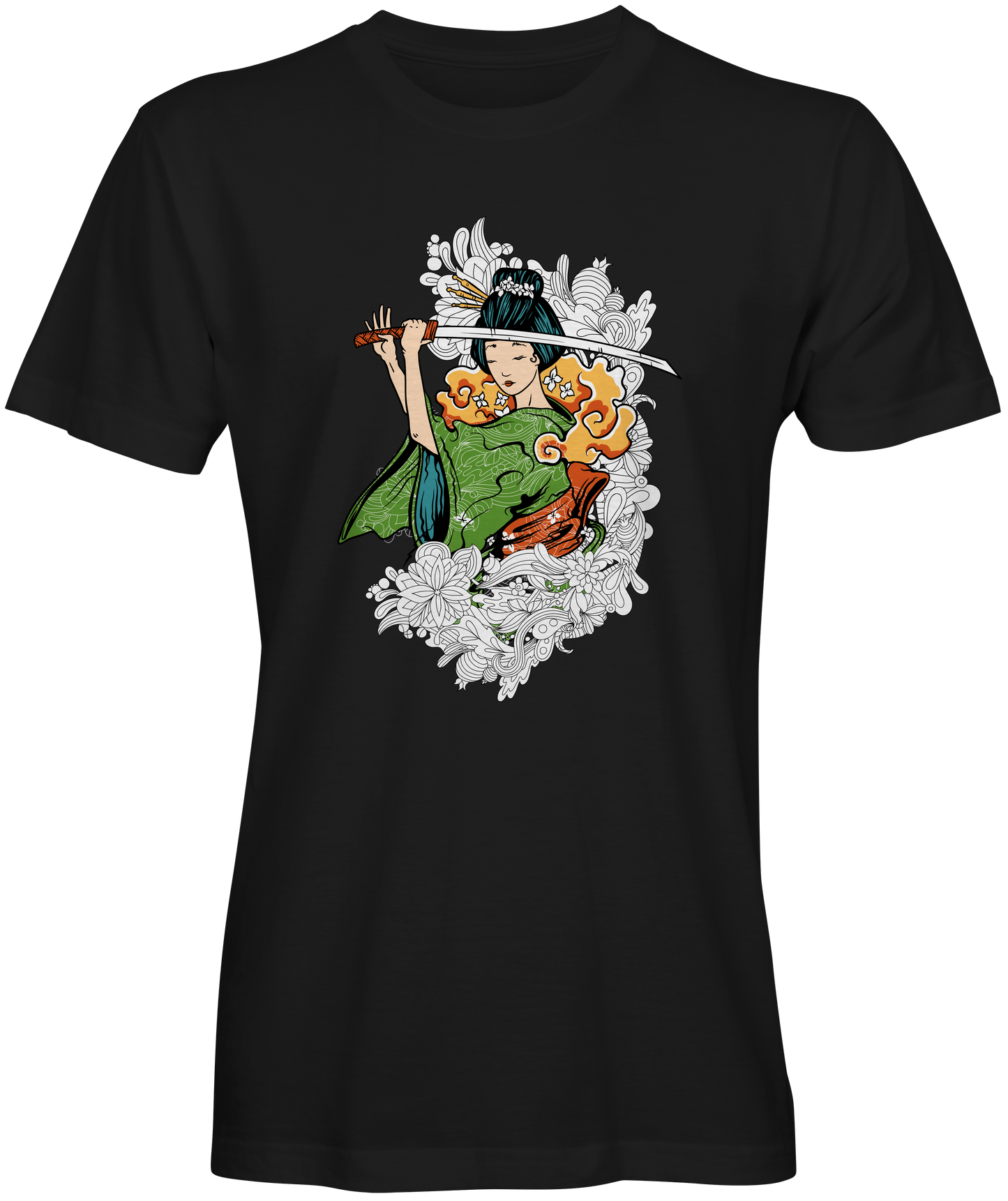 Samurai Lady Graphic Tee for Sale
