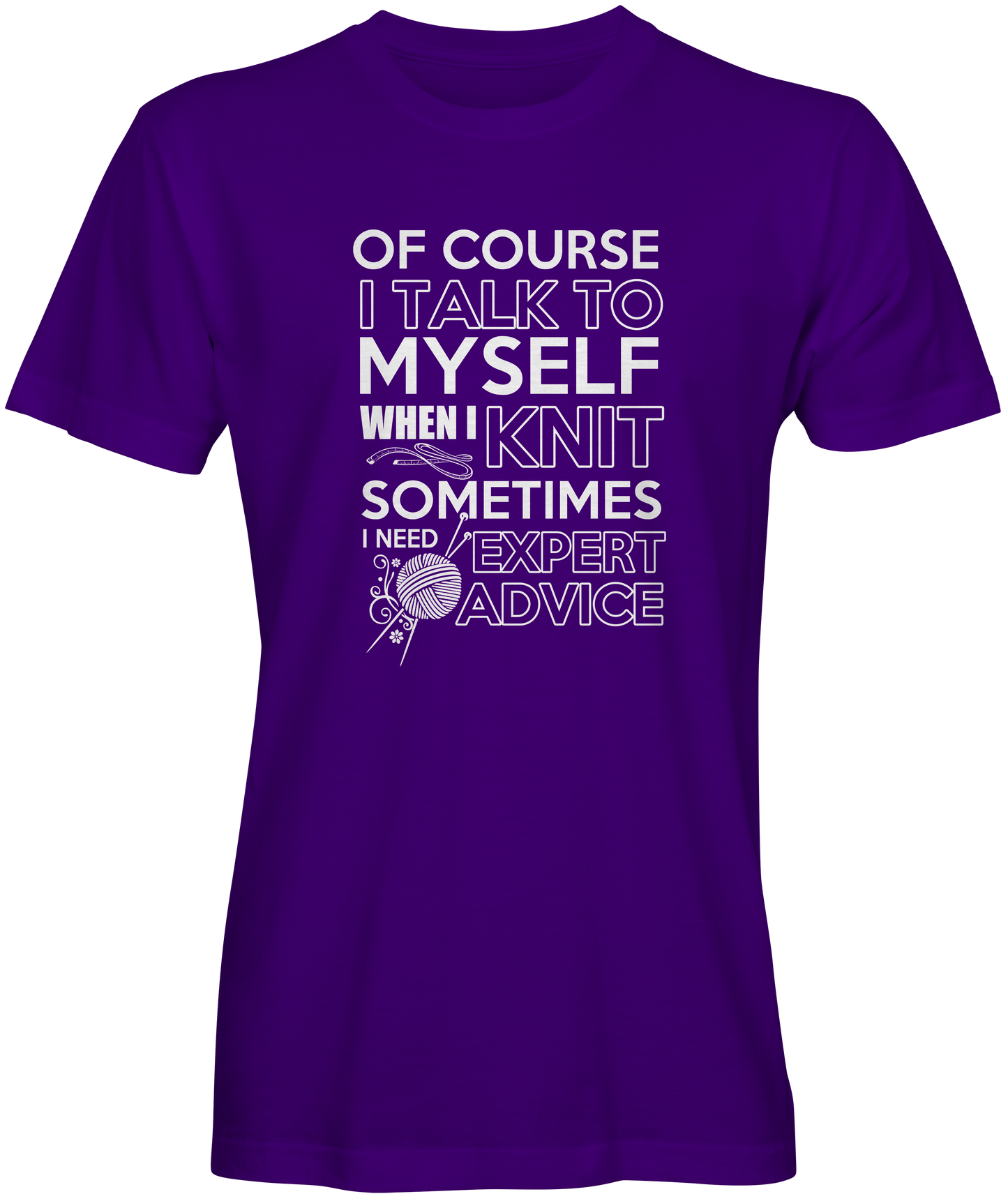 When I Knit Slogan Tee for Sale