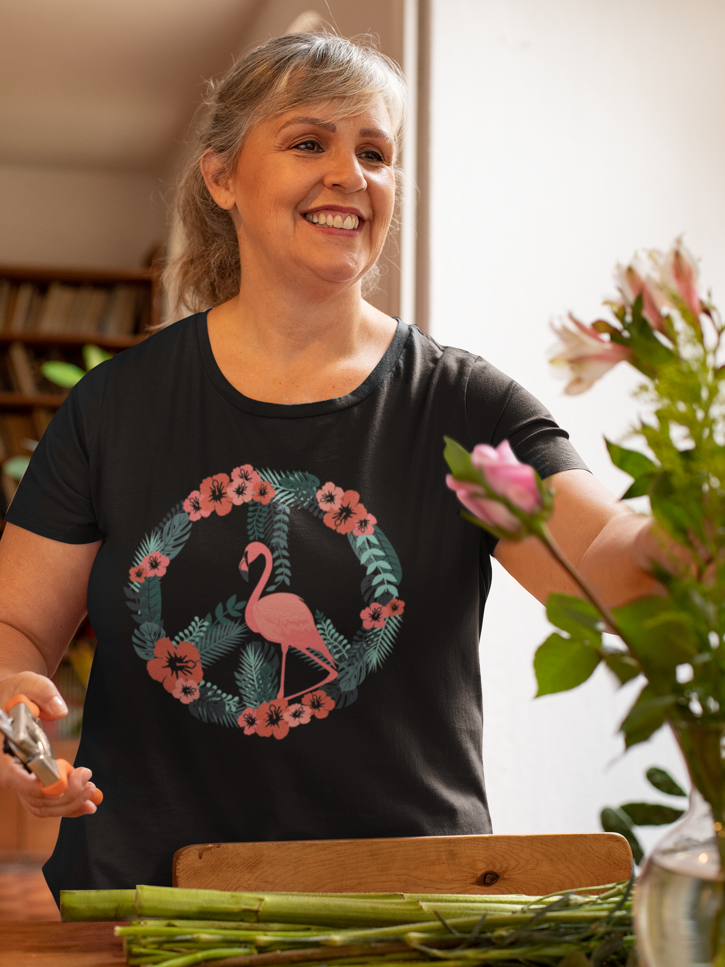 Peaceful Flamingo Graphic Tee