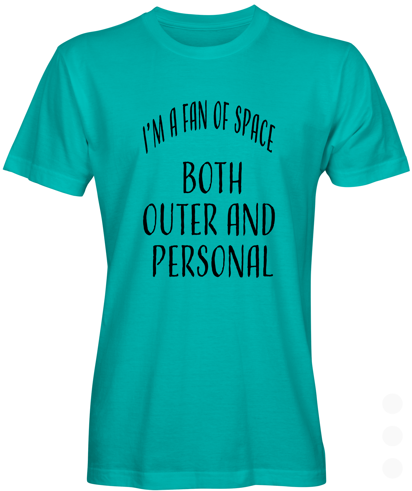 Teal unisex T-shirt with slogan