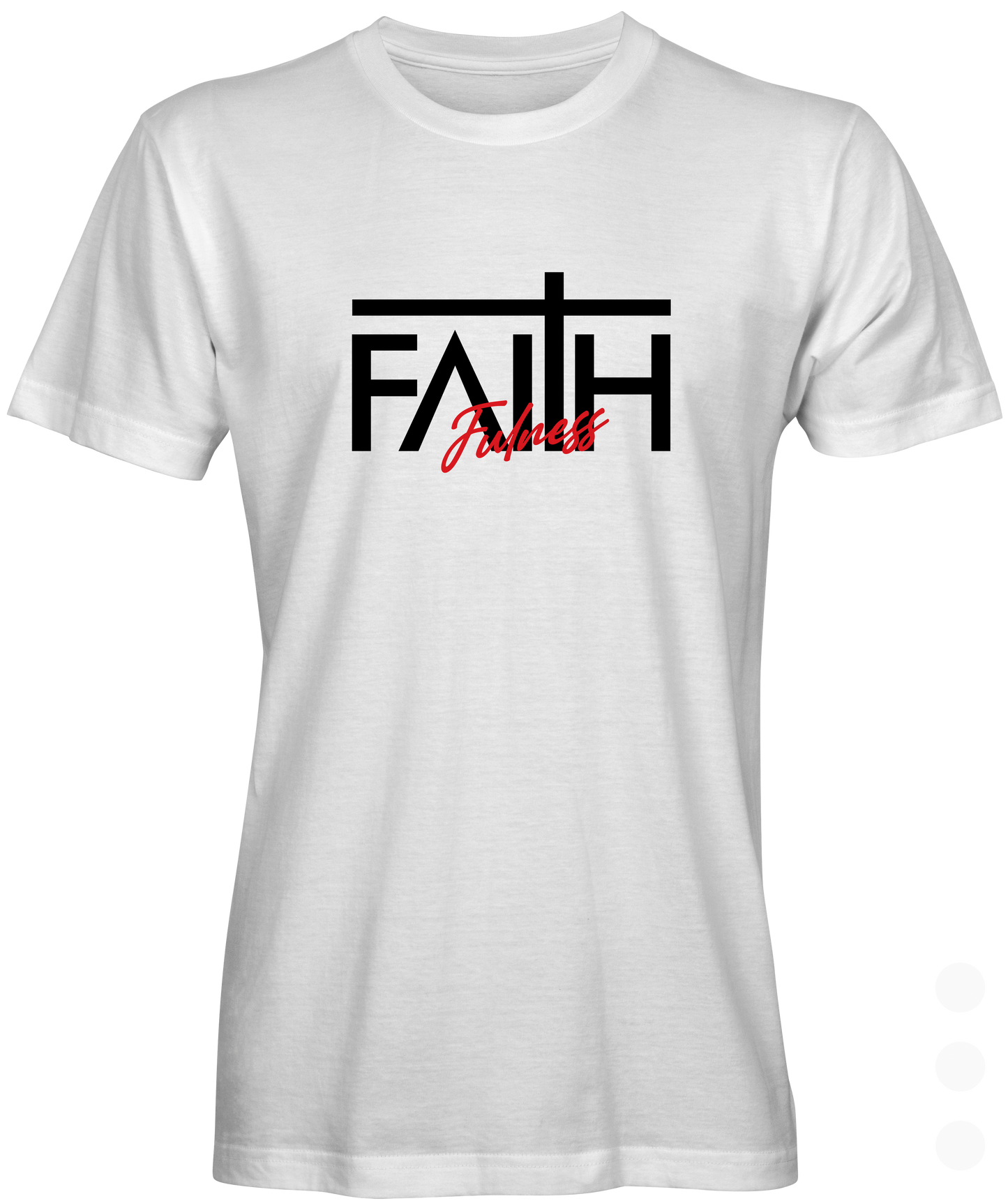 White Slogan T-shirt with Faith Fearless