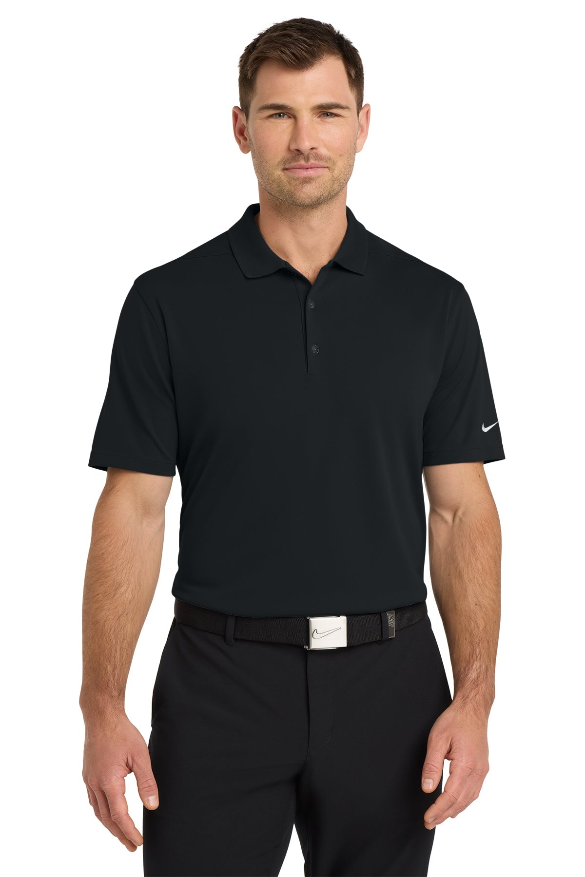 Nike NKDC1963 Dri-FIT Micro Pique 2.0 Polo in Black