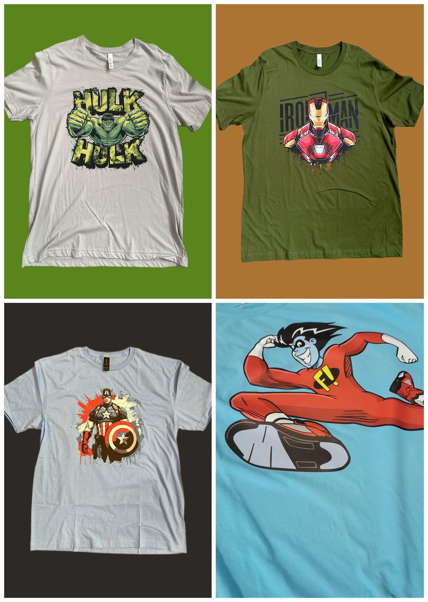 Superhero Collection: Premium -Printed Comic Book Apparel