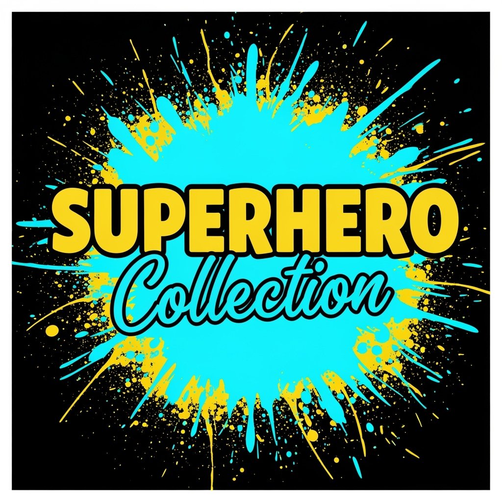 Superhero Collection: Premium -Printed Comic Book Apparel