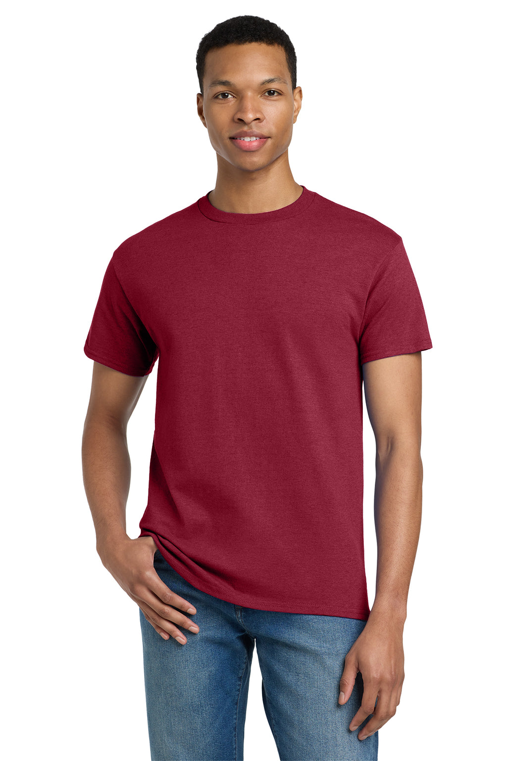 Gildan Ultra Cotton T-Shirt 2000 in Antique Cherry Red, front view
