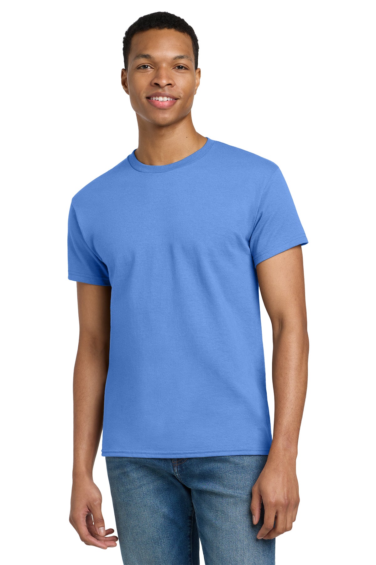Gildan Ultra Cotton T-Shirt 2000 in Carolina Blue, front view