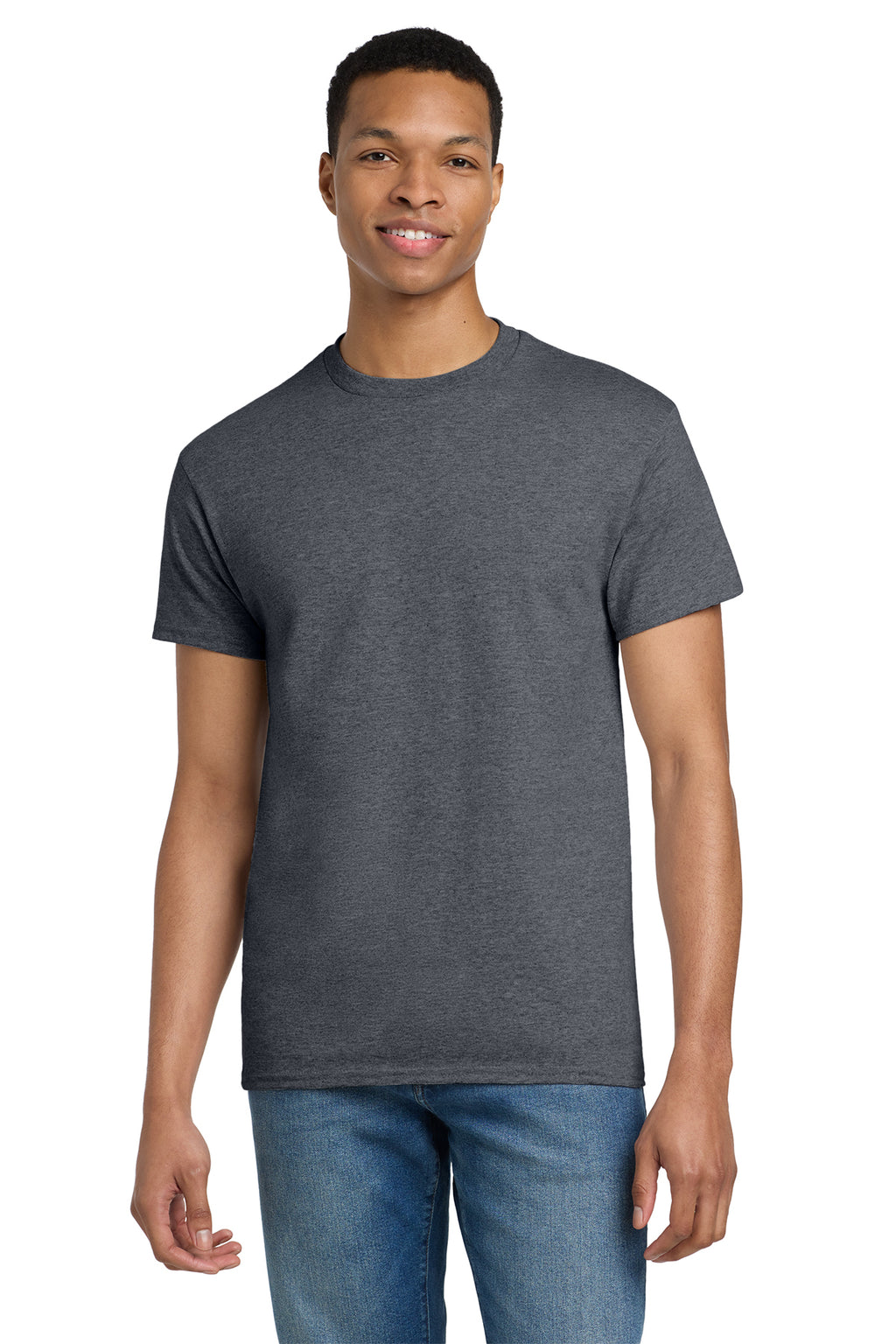 Gildan Ultra Cotton T-Shirt 2000 in Dark Heather, front view