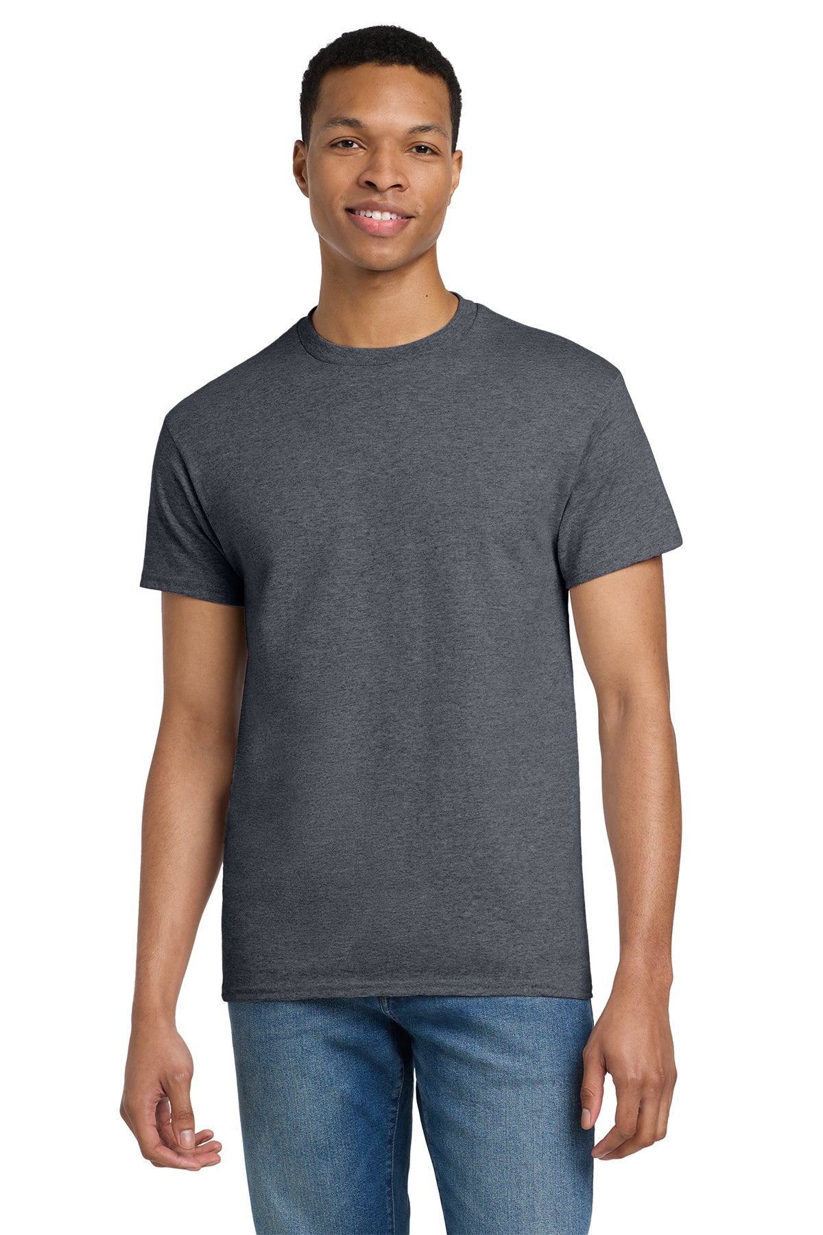 Gildan Ultra Cotton T-Shirt 2000 in Dark Heather, front view
