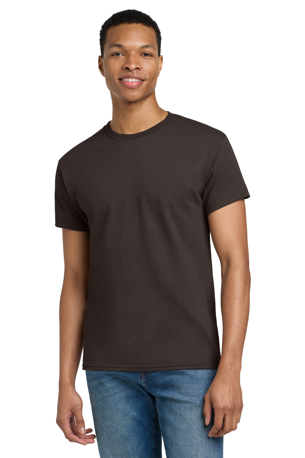 Gildan Ultra Cotton T-Shirt 2000 in Dark Chocolate, front view