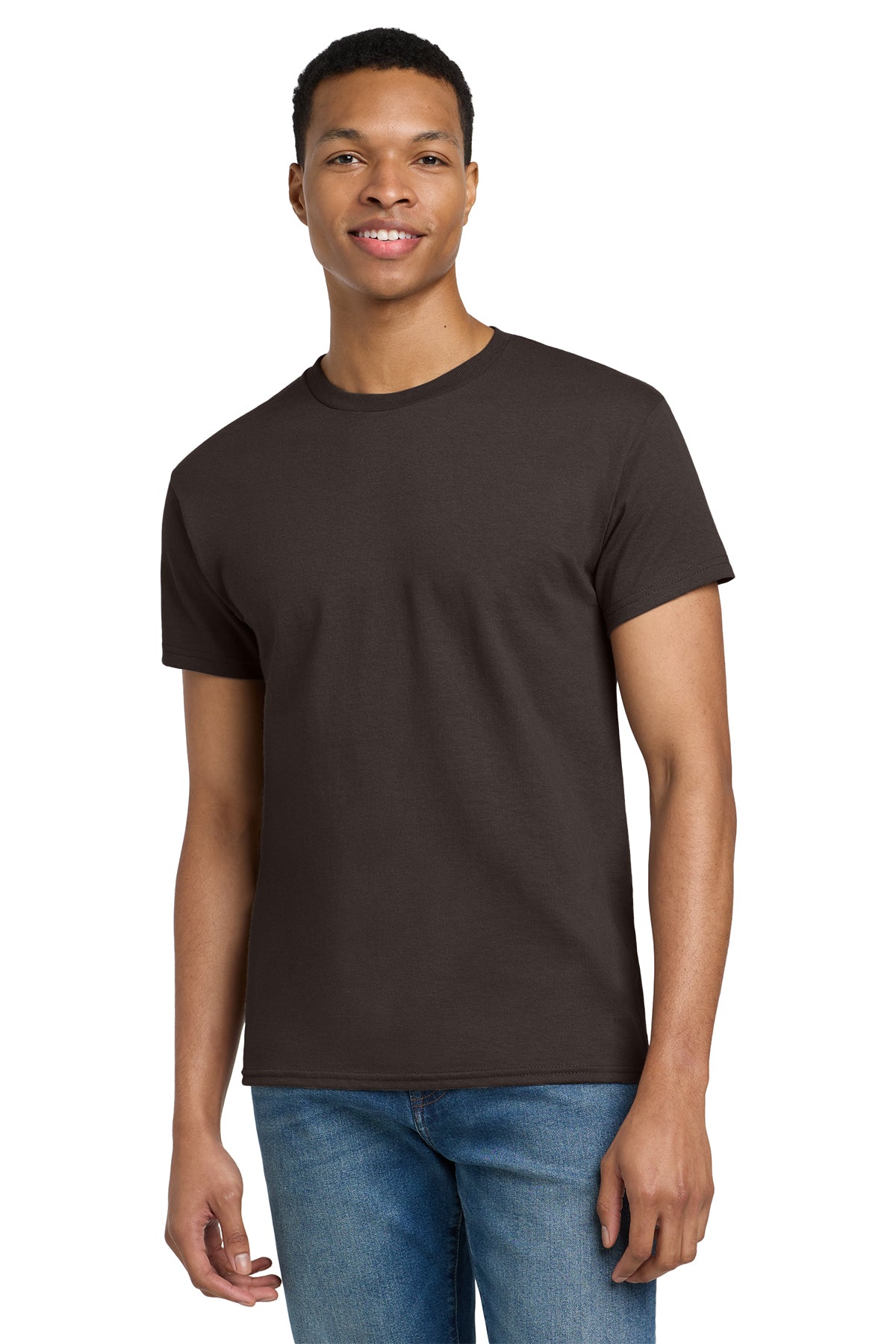Gildan Ultra Cotton T-Shirt 2000 in Dark Chocolate, front view