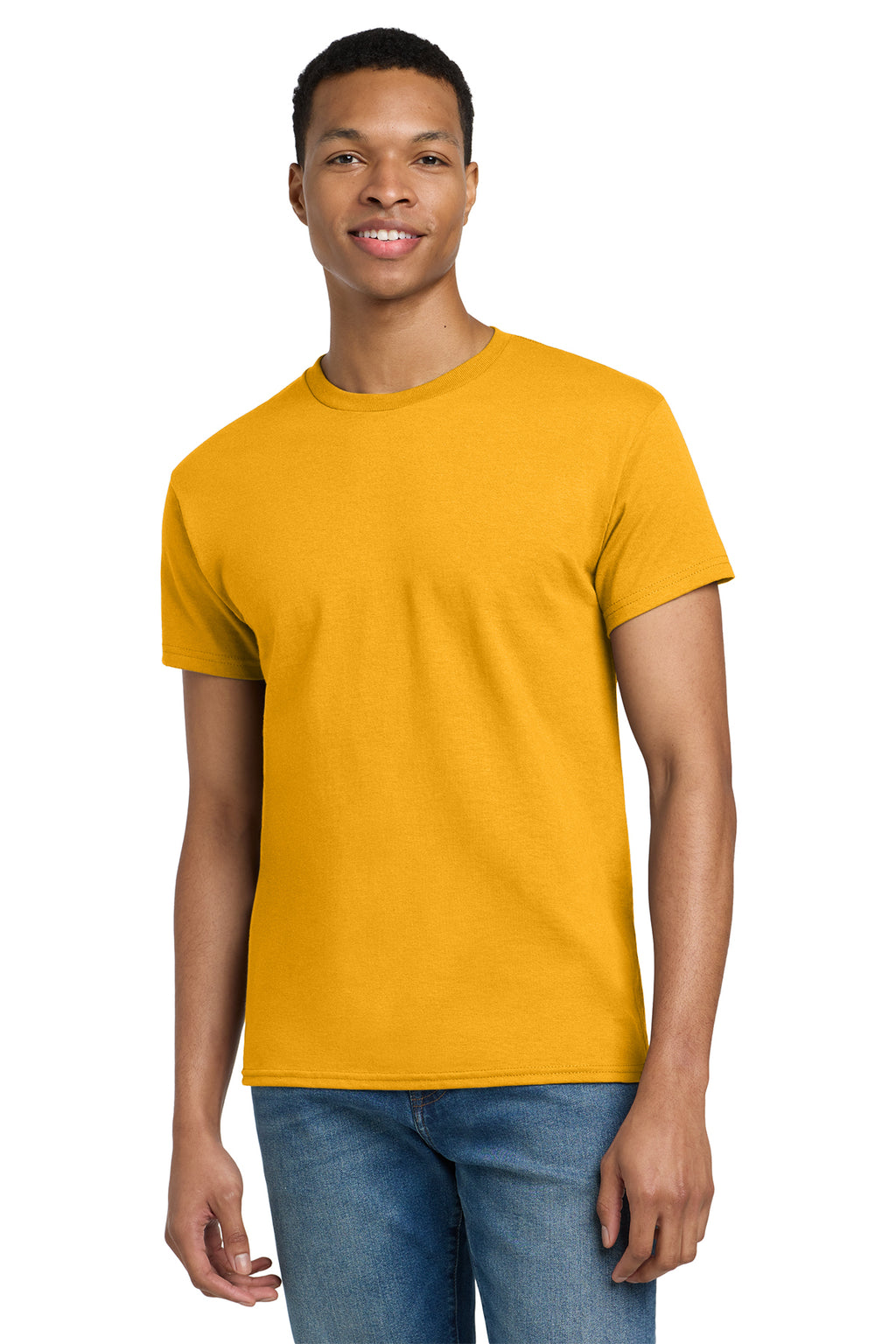 Gildan Ultra Cotton T-Shirt 2000 in Gold, front view