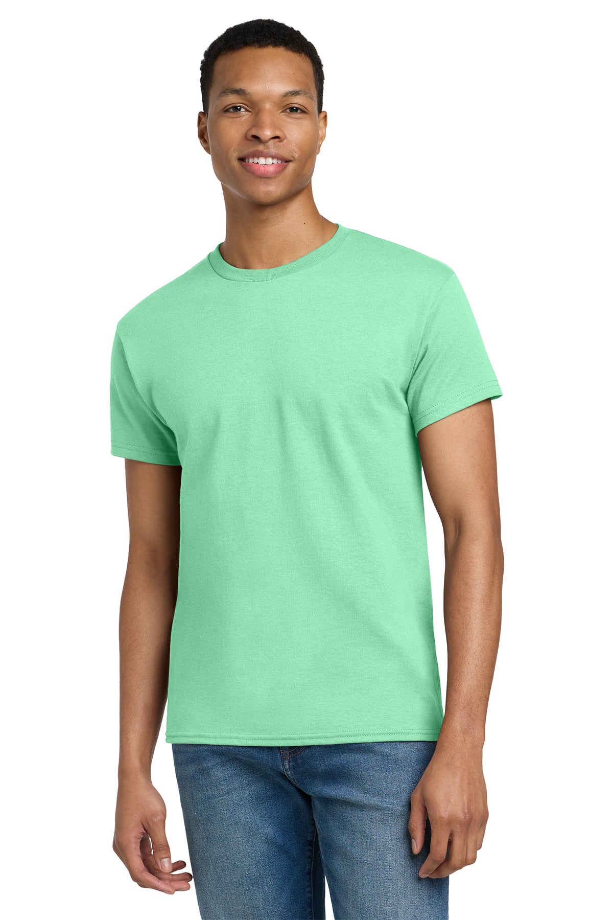Gildan Ultra Cotton T-Shirt 2000 in Mint Green, front view