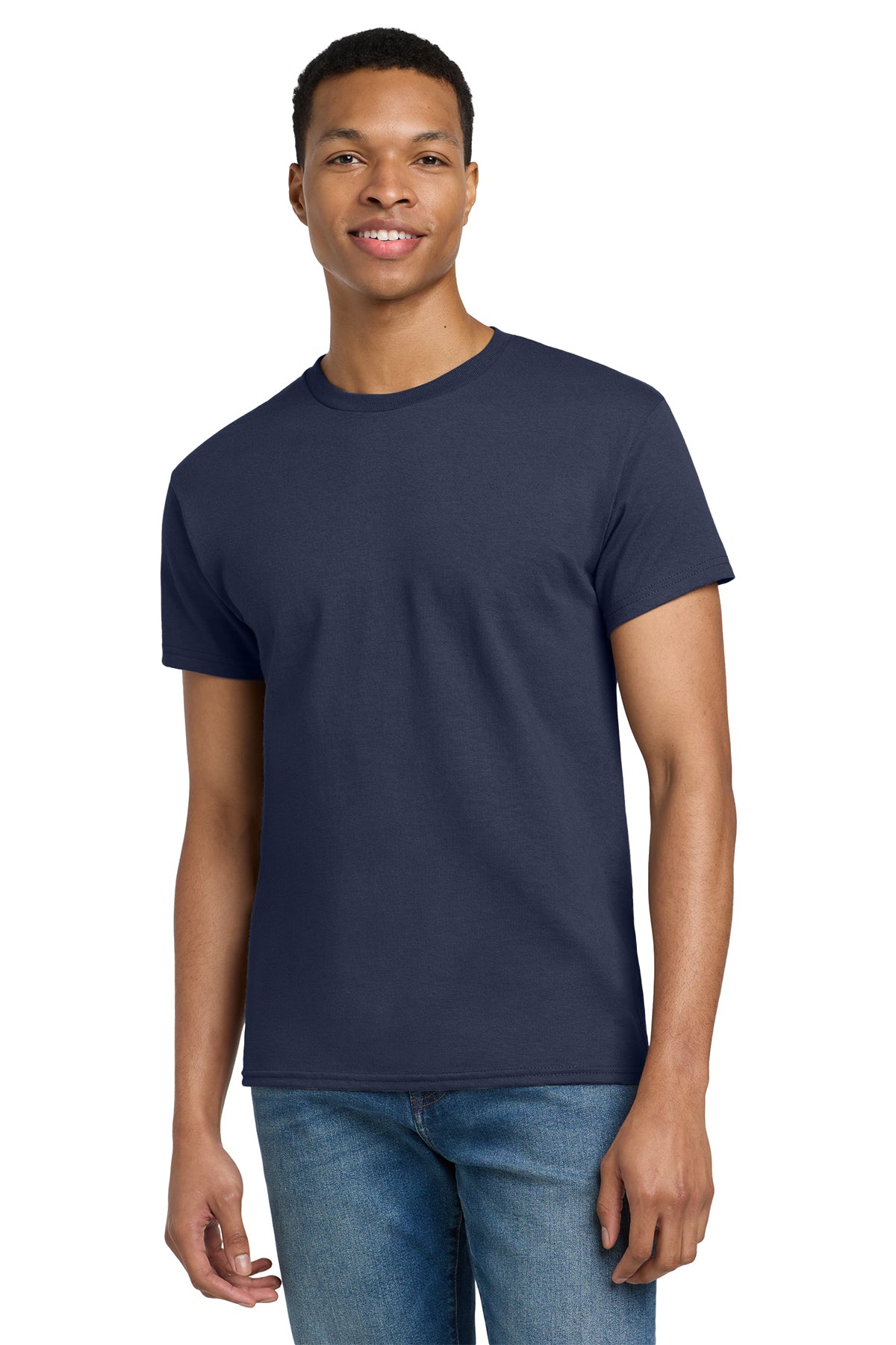 Gildan Ultra Cotton T-Shirt 2000 in Navy, front view