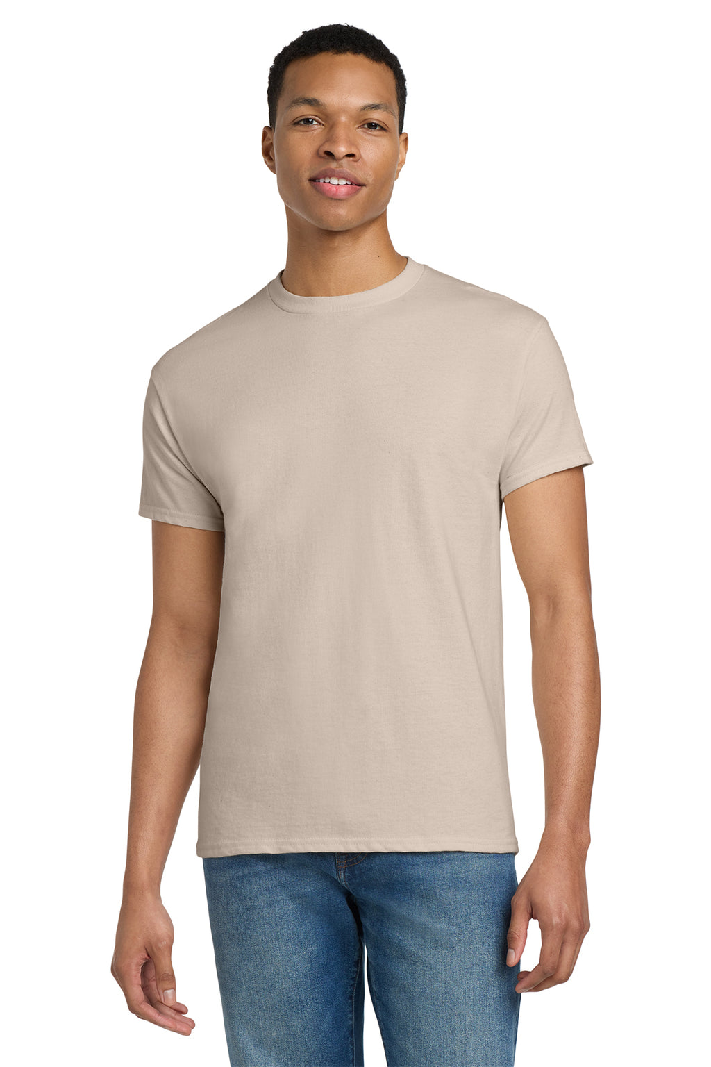 Gildan Ultra Cotton T-Shirt 2000 in Sand, front view