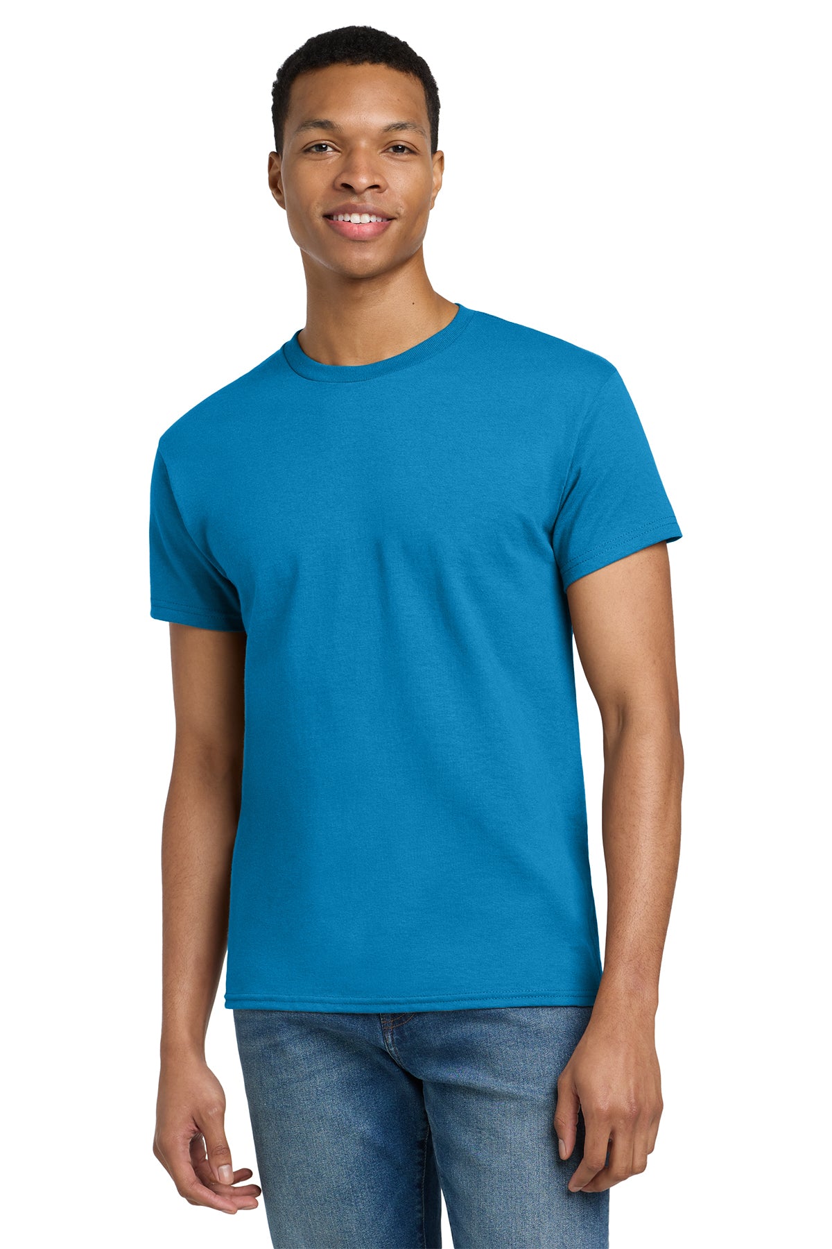 Gildan Ultra Cotton T-Shirt 2000 in Sapphire, front view