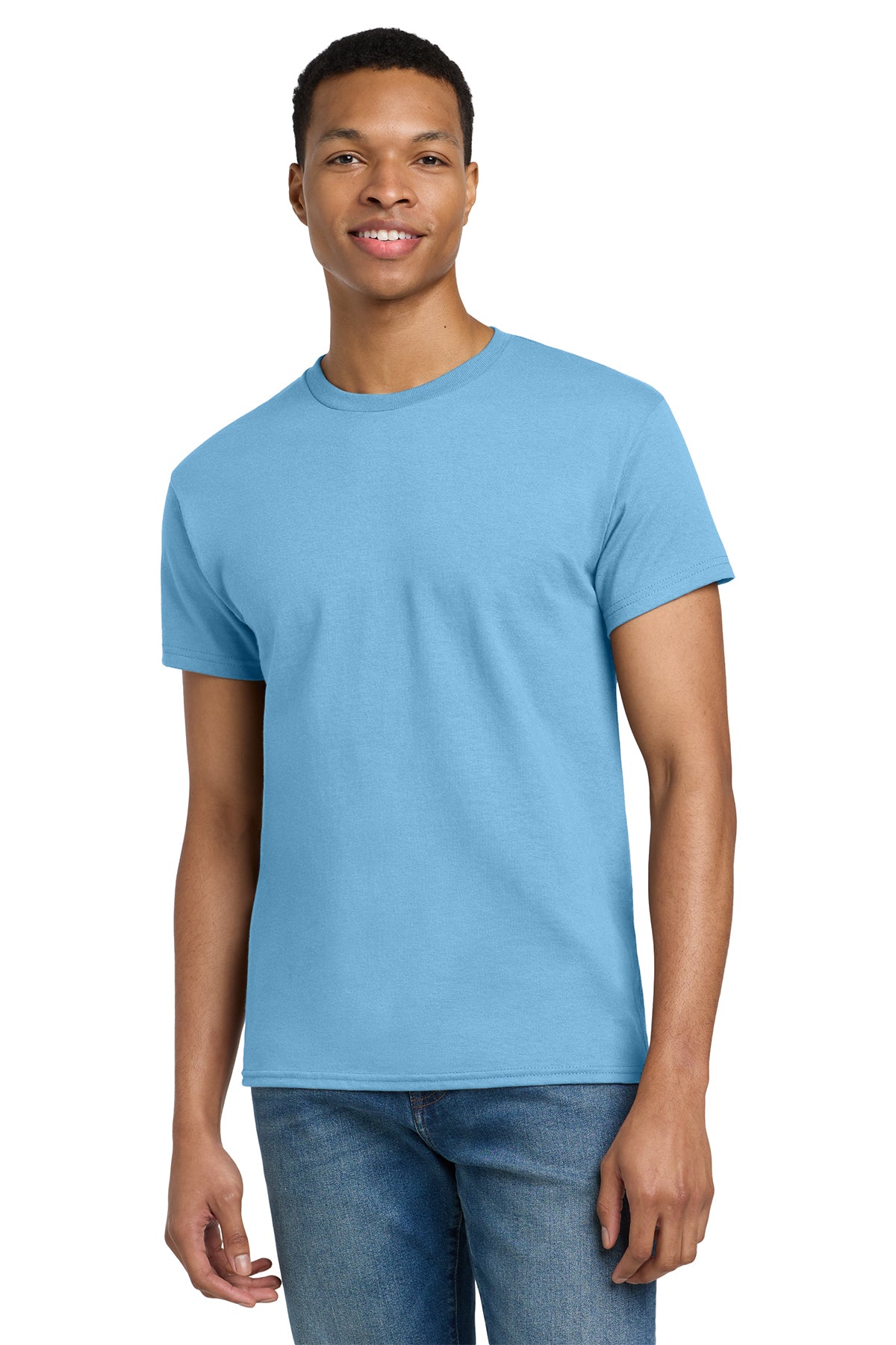 Gildan Ultra Cotton T-Shirt 2000 in Sky, front view
