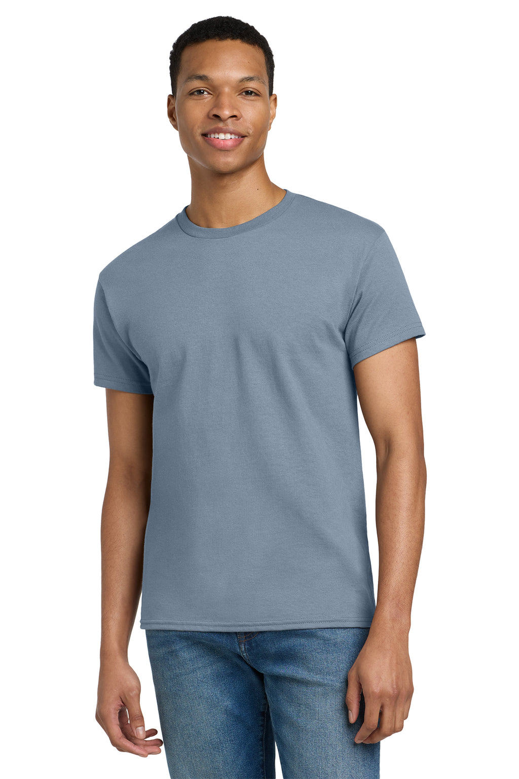 Gildan Ultra Cotton T-Shirt 2000 in Stone Blue, front view