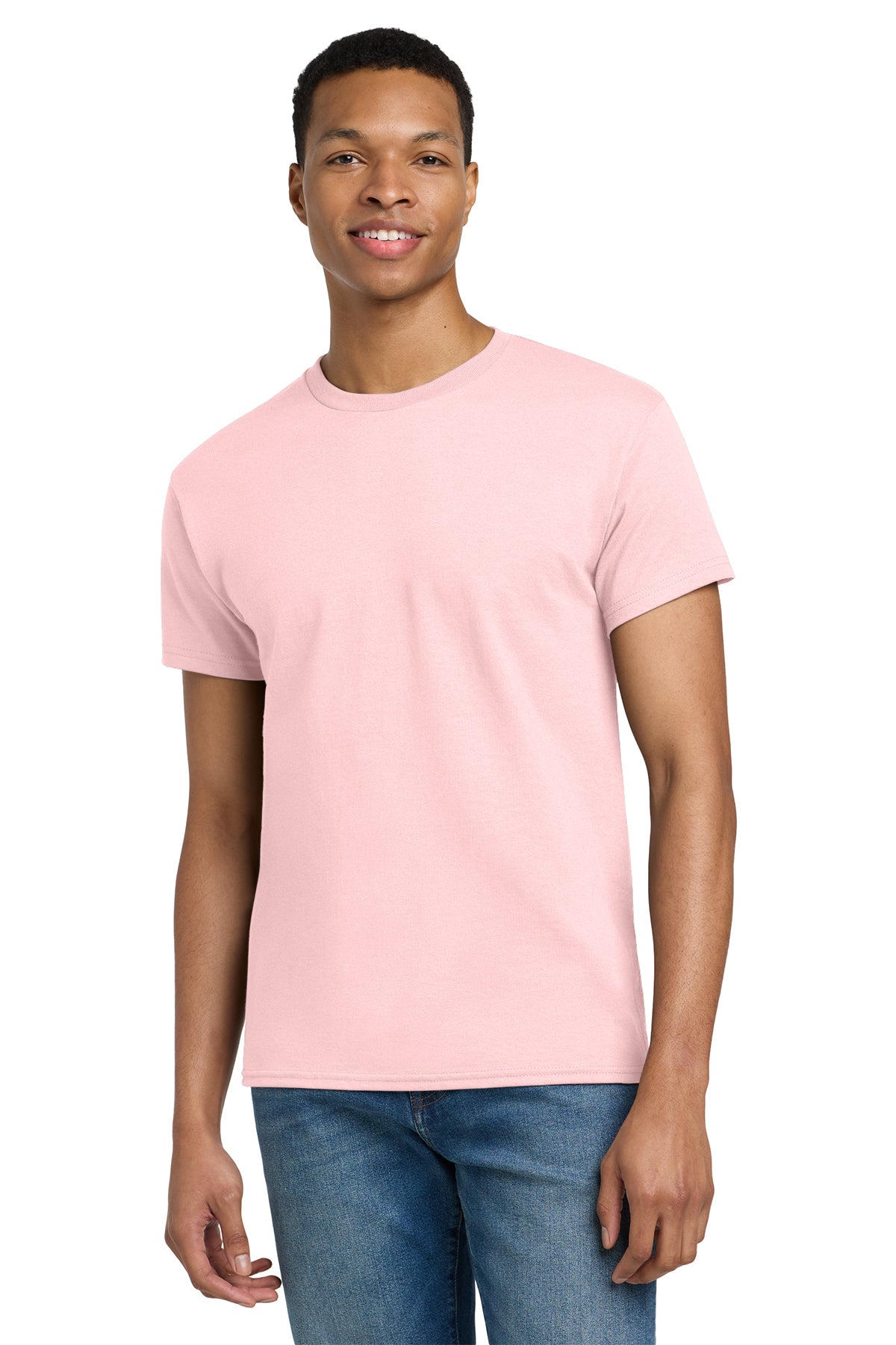 Gildan Ultra Cotton T-Shirt 2000 in Light Pink, front view