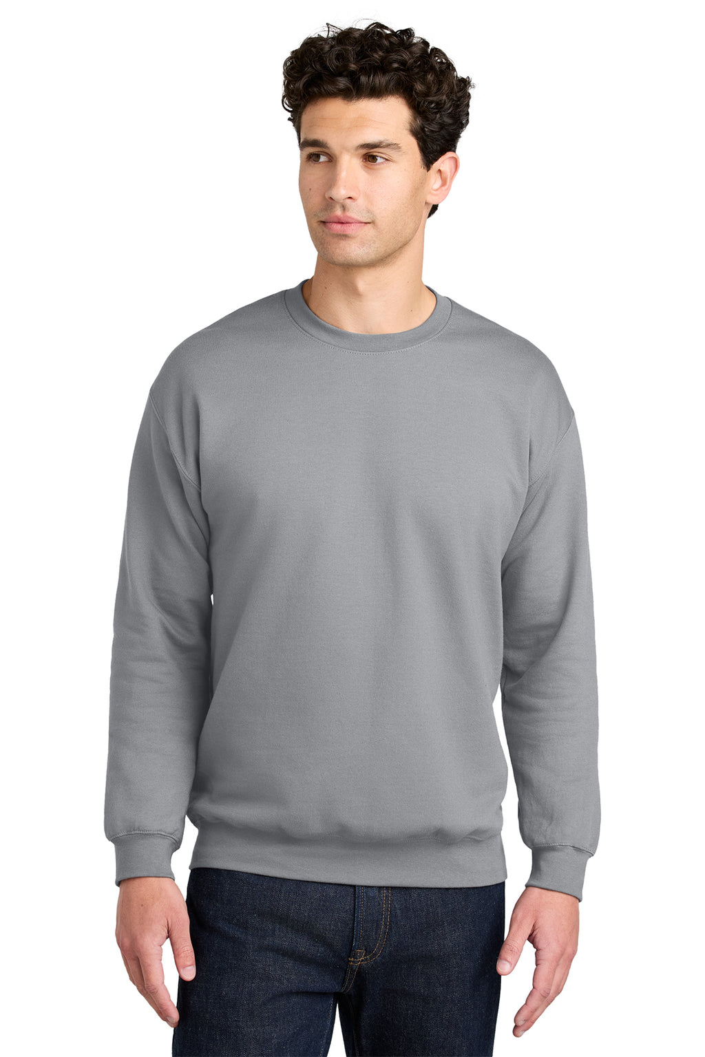 Gildan Softstyle Crewneck Sweatshirt SF000 in Cement, front view