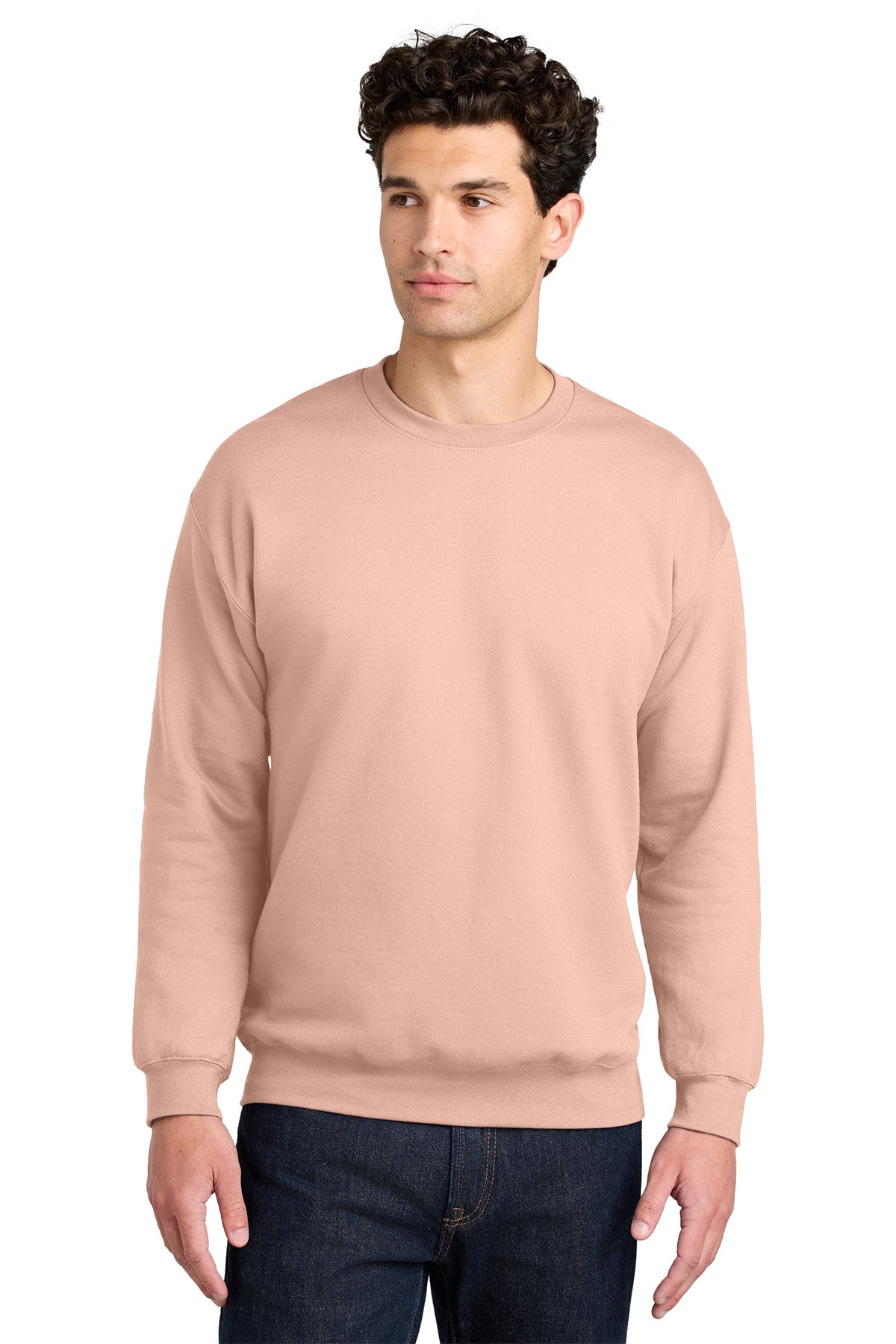 Gildan Softstyle Crewneck Sweatshirt SF000 in Dusty Rose, front view