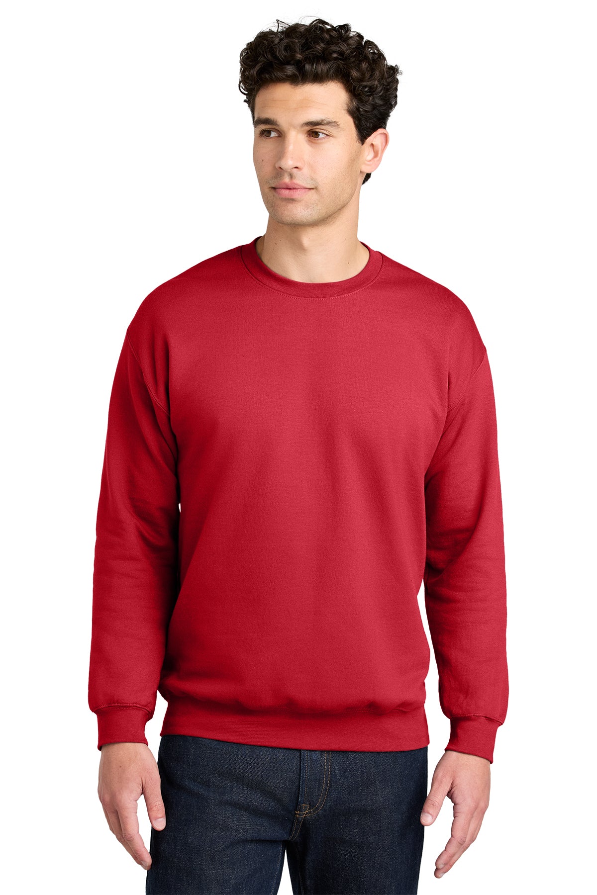 Gildan Softstyle Crewneck Sweatshirt SF000 in Red, front view