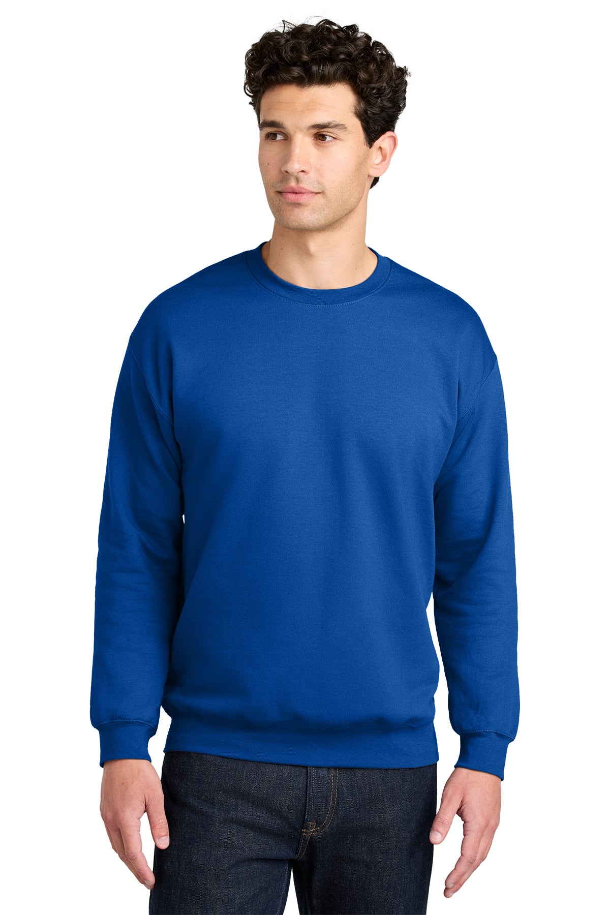 Gildan Softstyle Crewneck Sweatshirt SF000 in Royal, front view