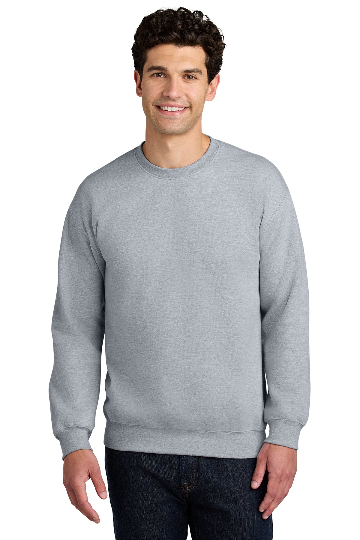 Gildan Softstyle Crewneck Sweatshirt SF000 in Sport Grey, front view