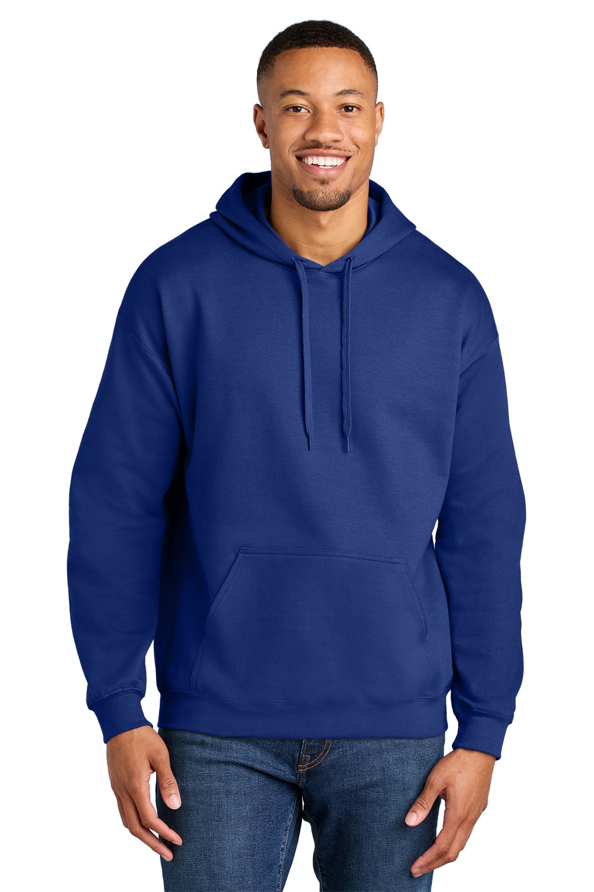 Gildan Softstyle Midweight Pullover Hoodie SF500 in Cobalt, front view