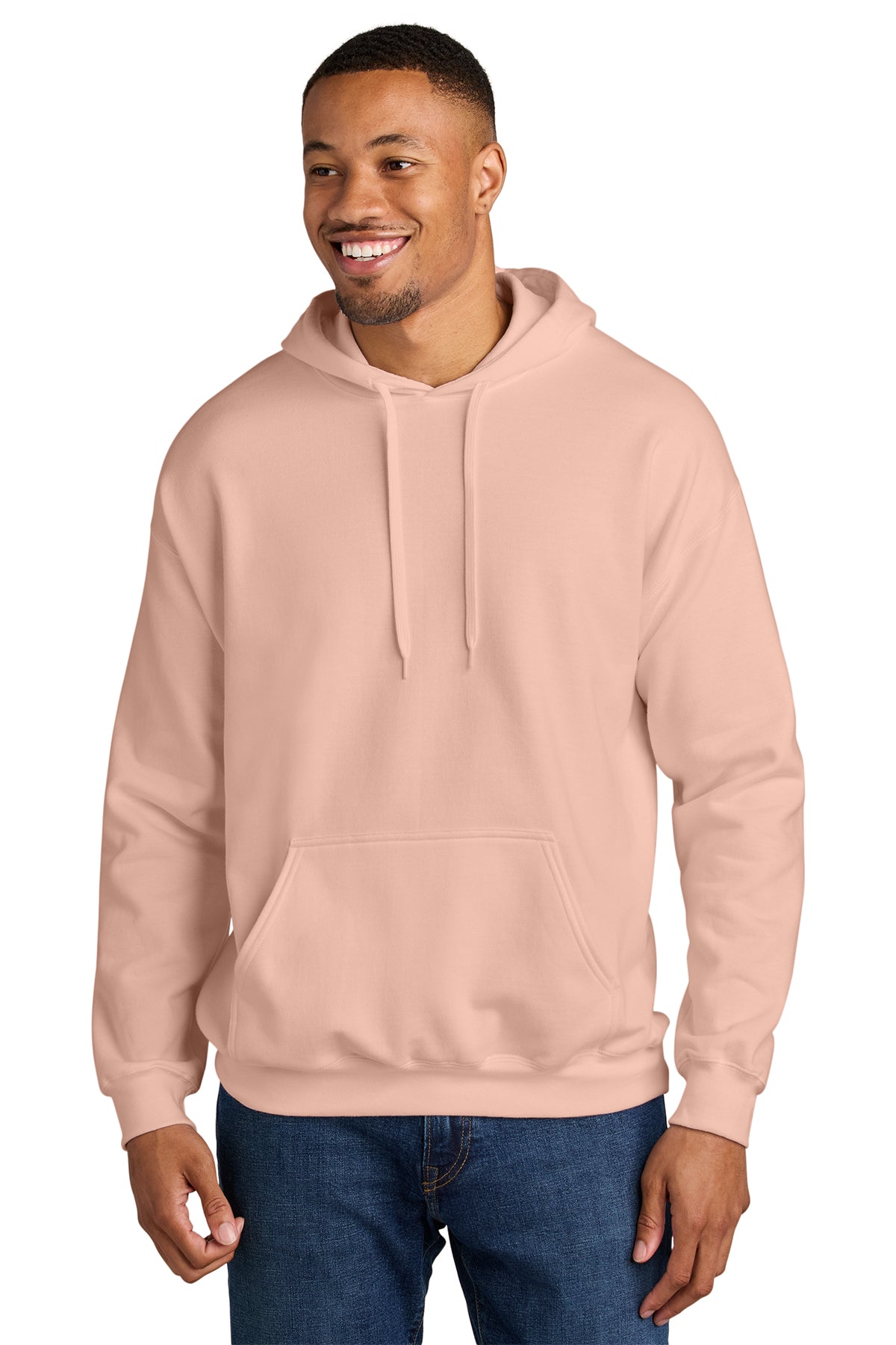 Gildan Softstyle Midweight Pullover Hoodie SF500 in Dusty Rose, front view