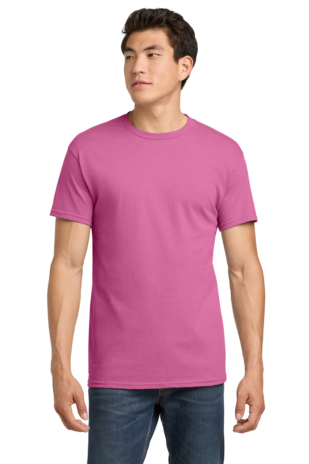 Gildan Heavy Cotton T-Shirt 5000 in Azalea, front view