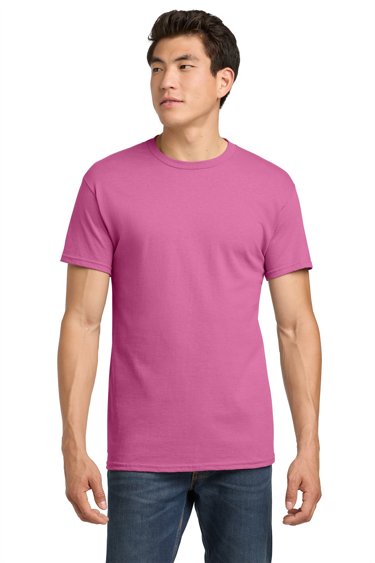 Gildan Heavy Cotton T-Shirt 5000 in Azalea, front view