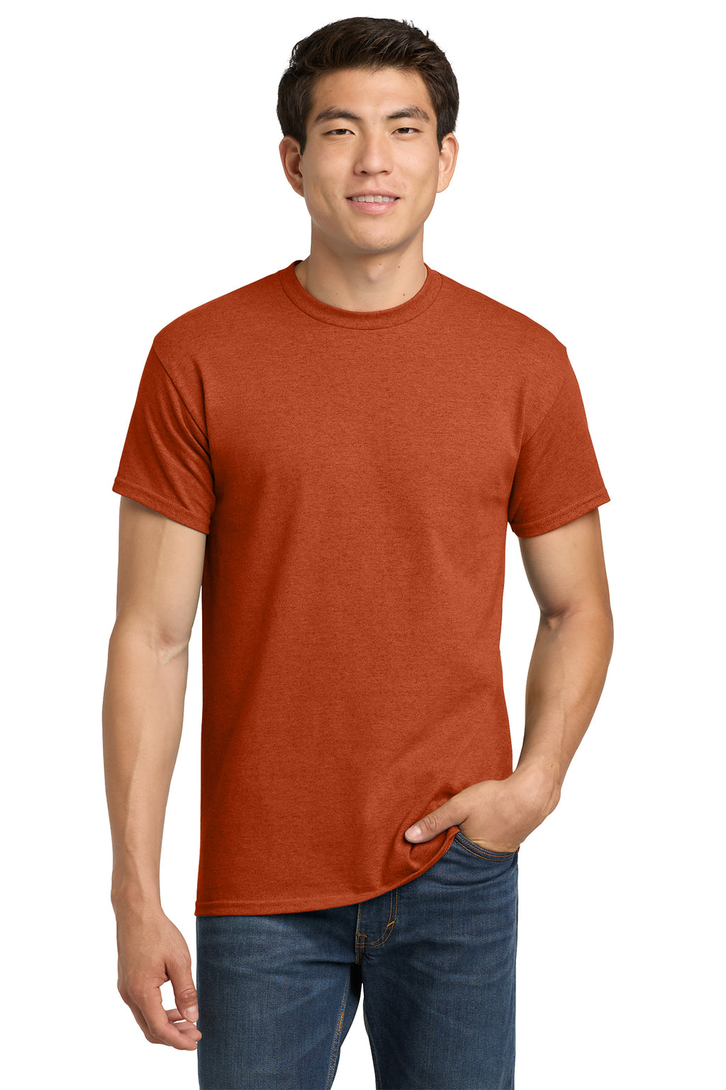 Gildan Heavy Cotton T-Shirt 5000 in Antique Orange, front view
