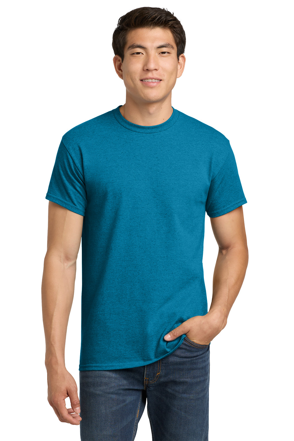 Gildan Heavy Cotton T-Shirt 5000 in Antique Sapphire, front view