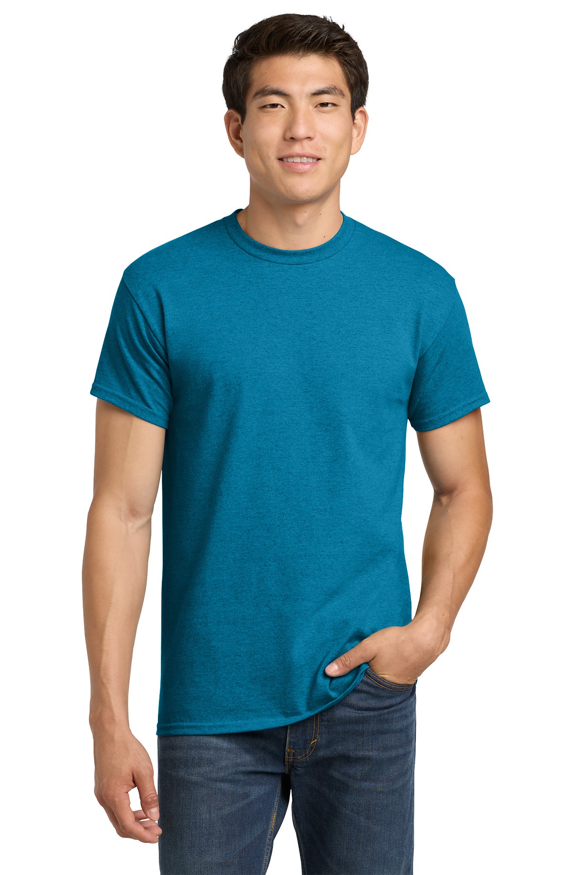 Gildan Heavy Cotton T-Shirt 5000 in Antique Sapphire, front view