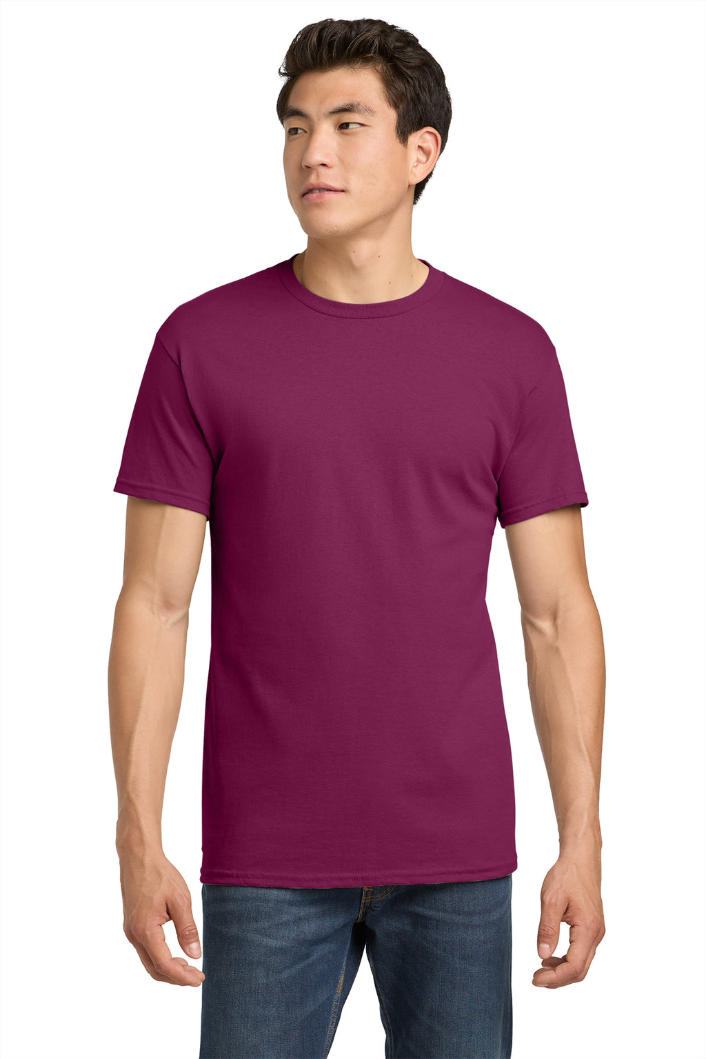 Gildan Heavy Cotton T-Shirt 5000 in Berry, front view