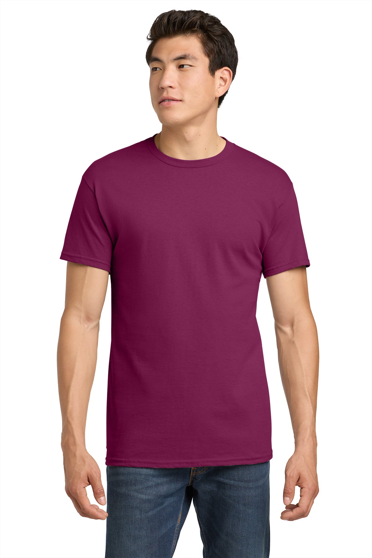 Gildan Heavy Cotton T-Shirt 5000 in Berry, front view