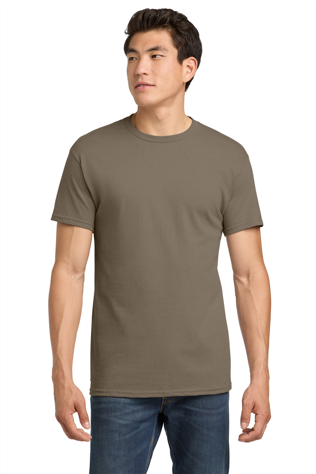 Gildan Heavy Cotton T-Shirt 5000 in Brown Savana, front view