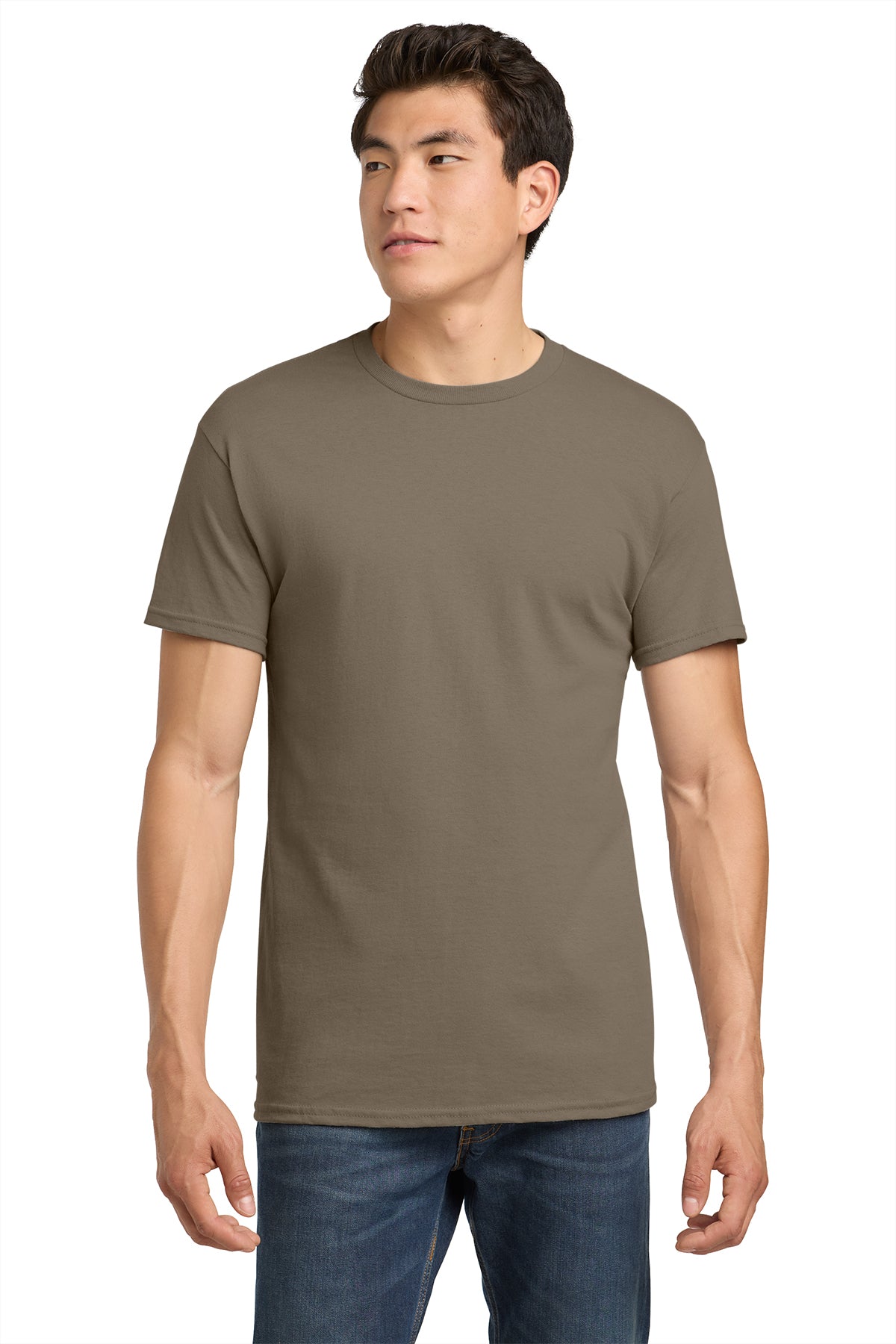 Gildan Heavy Cotton T-Shirt 5000 in Brown Savana, front view