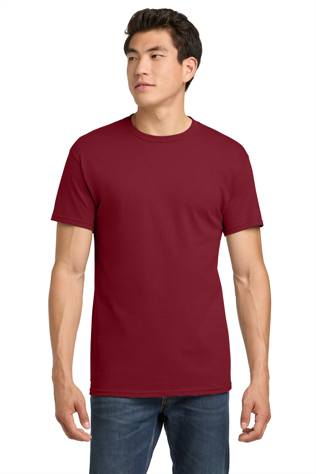 Gildan Heavy Cotton T-Shirt 5000 in Cardinal Red, front view