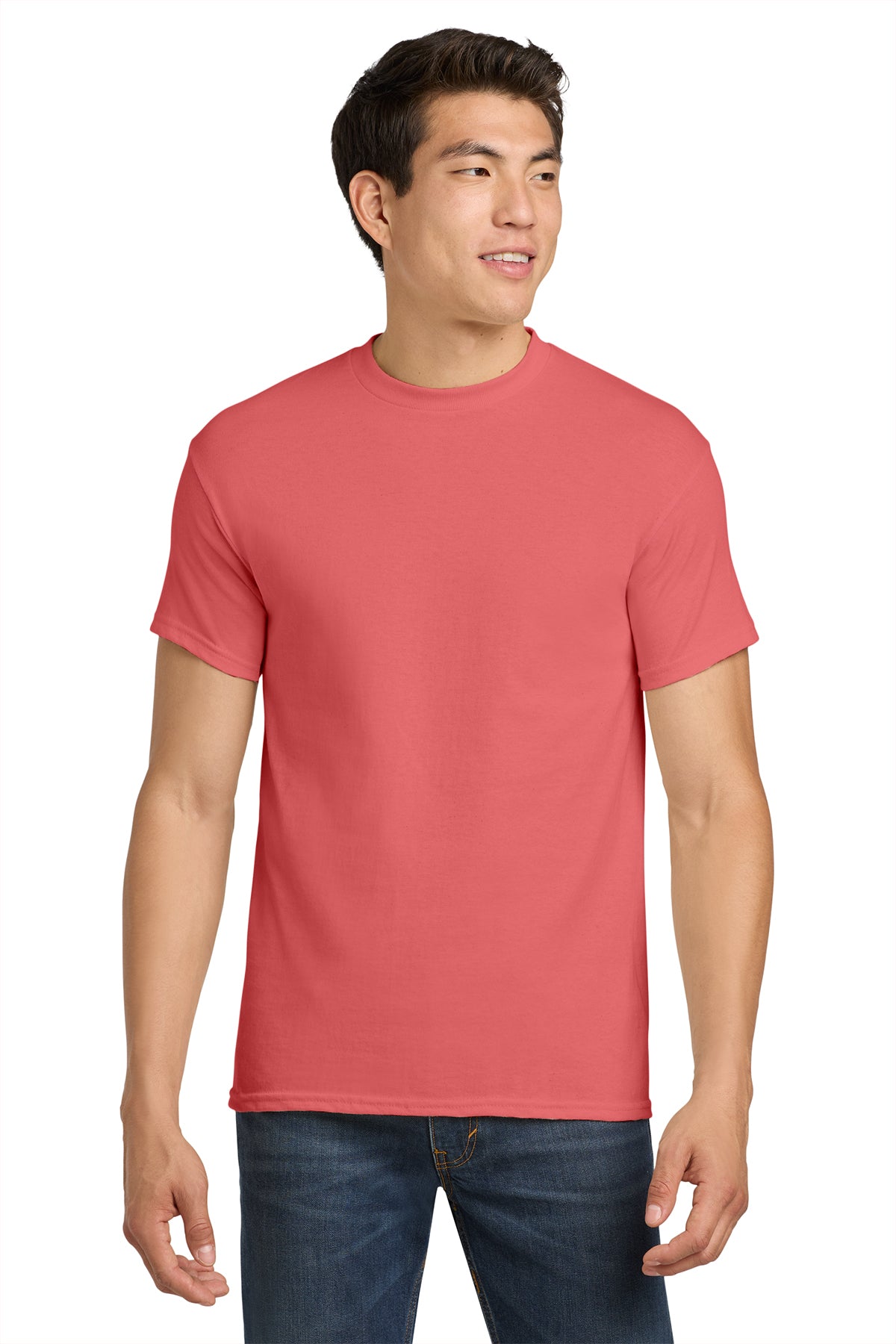 Gildan Heavy Cotton T-Shirt 5000 in Coral Silk, front view