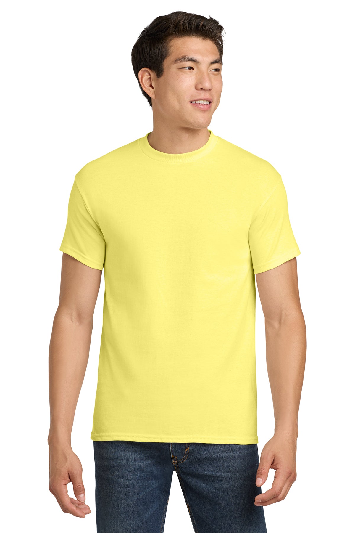 Gildan Heavy Cotton T-Shirt 5000 in Cornsilk, front view