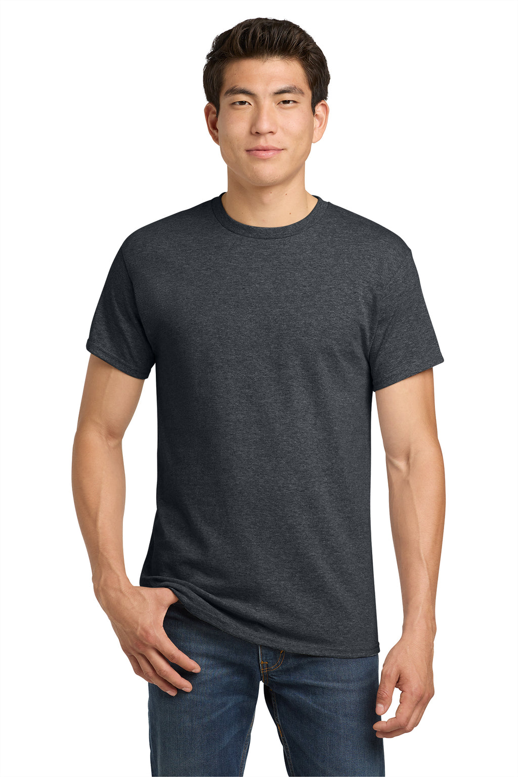 Gildan Heavy Cotton T-Shirt 5000 in Dark Heather, front view
