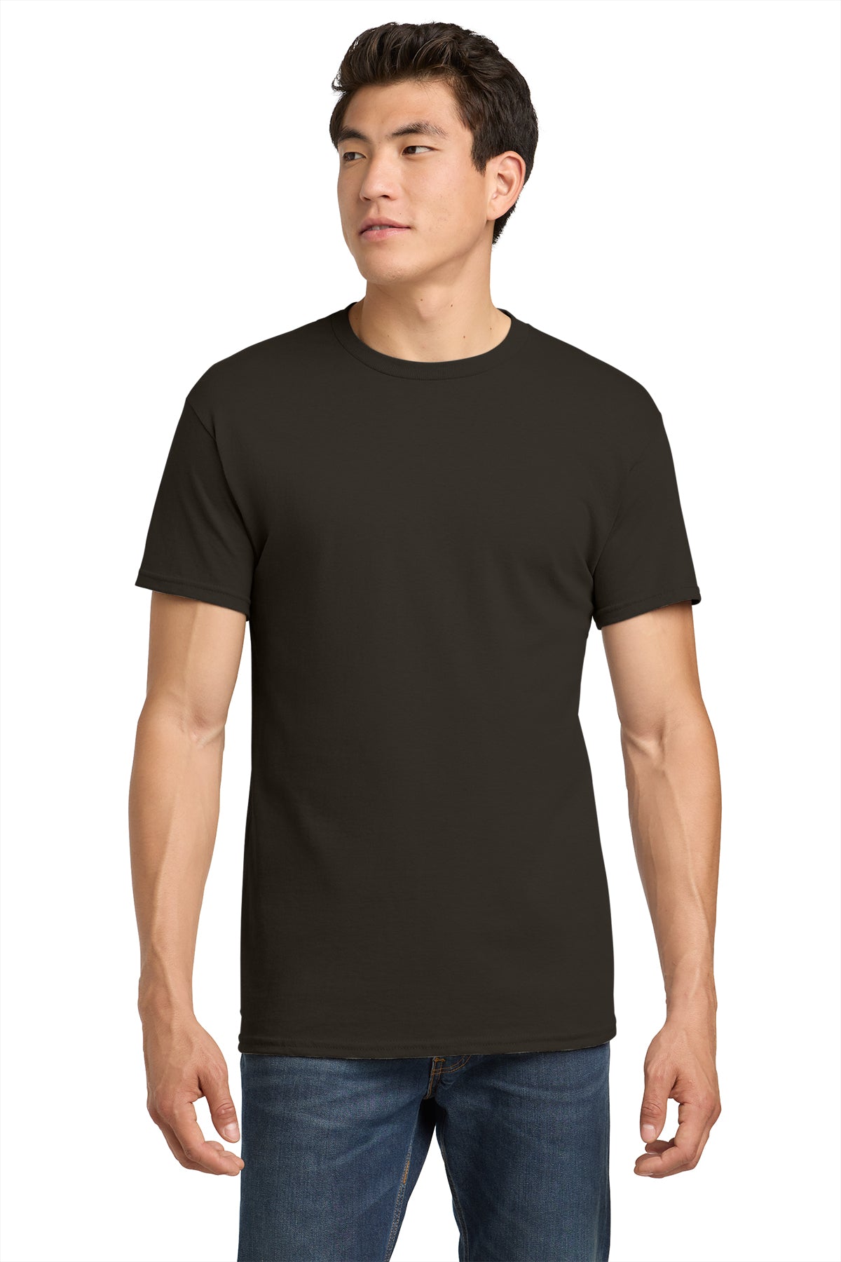 Gildan Heavy Cotton T-Shirt 5000 in Dark Chocolate, front view