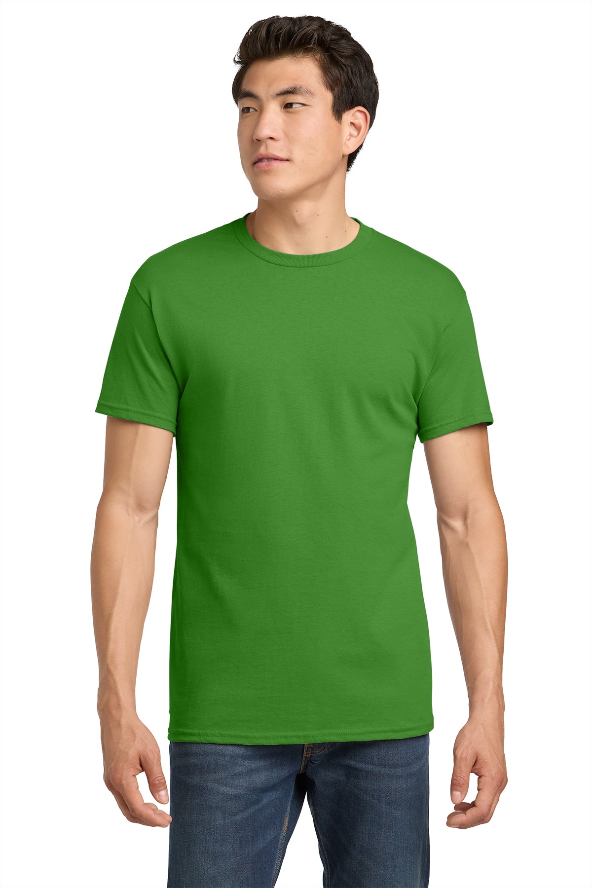 Gildan Heavy Cotton T-Shirt 5000 in Electric Green, front view