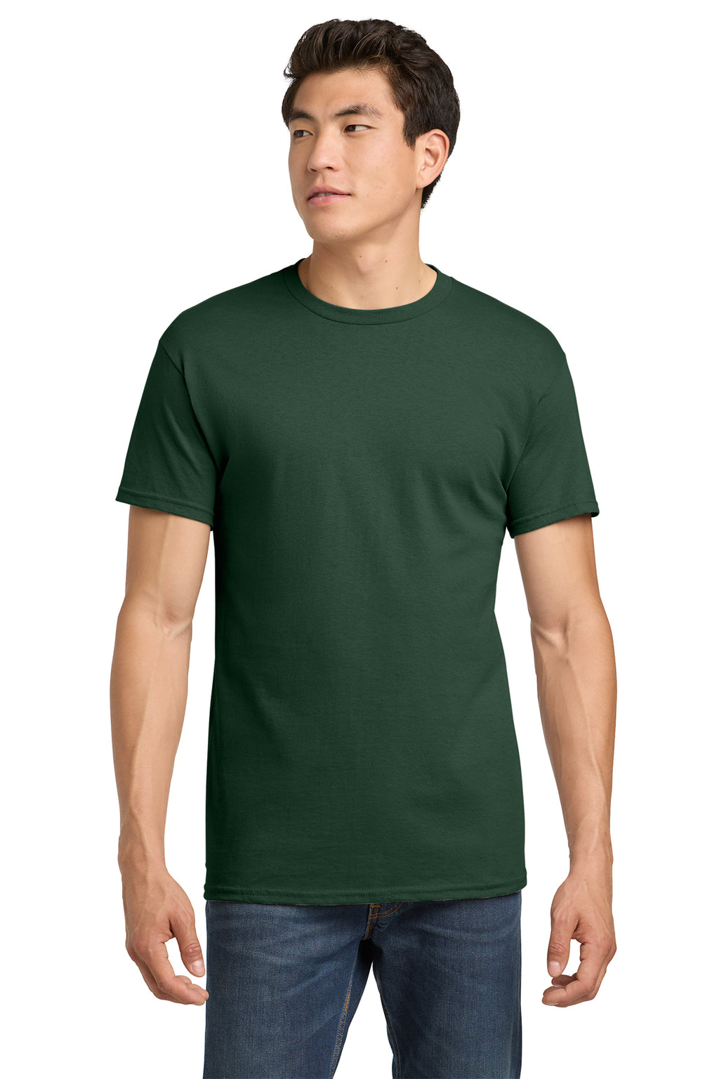 Gildan Heavy Cotton T-Shirt 5000 in Fan Dark Green, front view