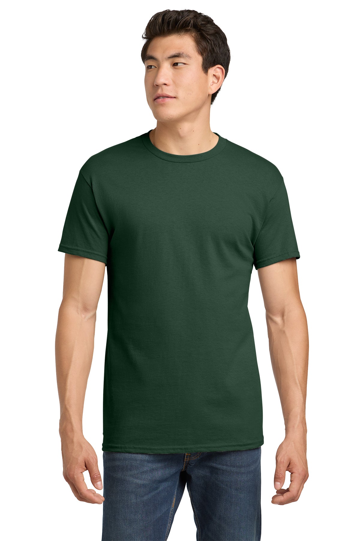 Gildan Heavy Cotton T-Shirt 5000 in Fan Dark Green, front view